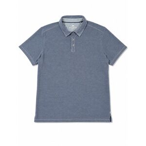 Tommy Bahama Mens XXL Blue Tencel Blend Short Sleeve Polo Shirt Heathered